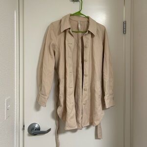 aritzia babaton the group cream button down jacket